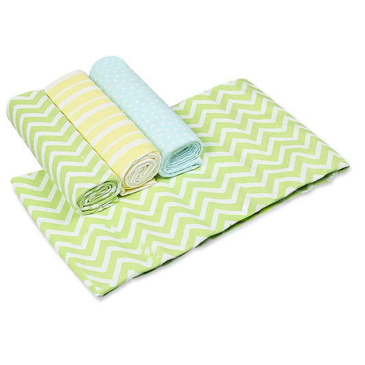 4 pieces flannel baby blanket swaddle set