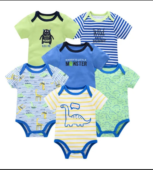 Unisex summer 6 pcs onesie